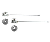 Lavatory Supply Kit - Brass Oval Handle with 1/4 Turn Ball Valve (MT410-NL) - Straight, No Trap